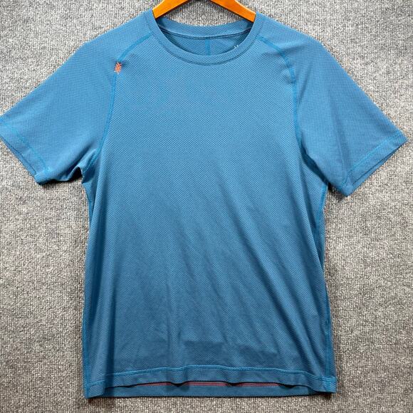 Rhone T-Shirt Men's Medium Blue Short Sleeve Activewear Workout Gym Wicking - Picture 1 of 10